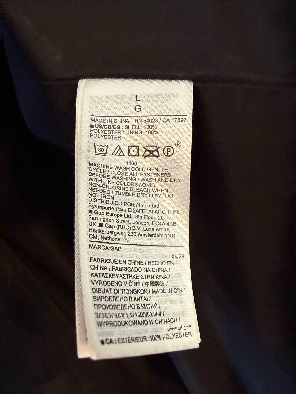 GAP Long Sherpa Coat Black Teddy Women’s Size Large 742102 - Picture 9 of 12